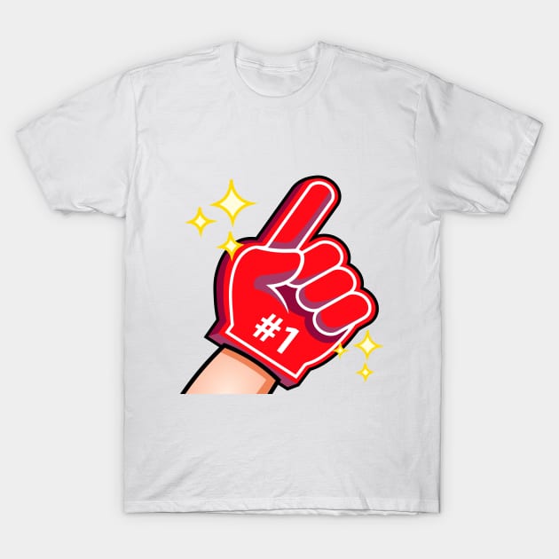 Foam finger | GG | number one | Big hand | Foam Finger #1 T-Shirt by Cripta Art